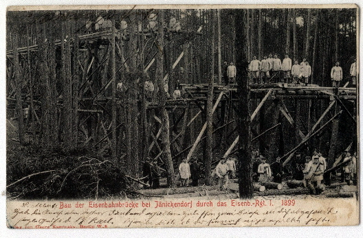 03_22 Bau  Eisenbahnbrücke Holz 1899