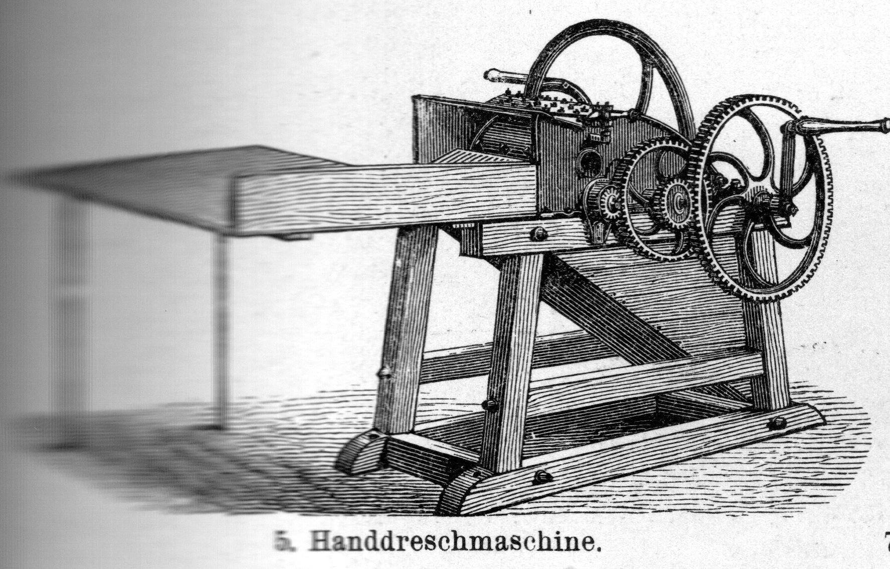 06_Handdreschmaschine Brockhaus Konservations -Lexikon 1901 06_Handdreschmaschine Brockhaus Konservations -Lexikon 1901